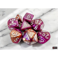 Chessex: Lab Dice -Gemini Copper-Purple/white