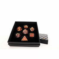 LPG RPG Dice set - Draco Dark Red/Gold