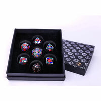 LPG RPG Dice set - Leadlight 4 Colour/Silver