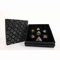 LPG RPG Dice set - Concentric Red/Blue/Gold