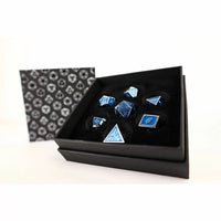 LPG RPG Dice set - Serif Blue/Silver