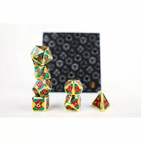LPG RPG Dice set - Leadlight 4 Colour/Gold