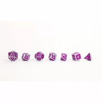 LPG RPG Dice set - Serif Purple/Silver