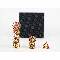 LPG RPG Dice set - Concentric Black/Red/Gold