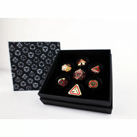LPG RPG Dice set - Concentric Black/Red/Gold