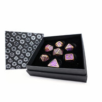 LPG RPG Dice set - Draco Bright Purple/Brass