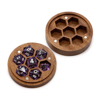 7 Piece RPG Dice Set with Wood Box