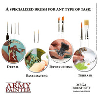 The Army Painter Wargames Mega Brush Set