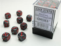 Chessex: Velvet Black/Red 12mm Dice Block