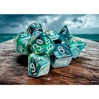 Chessex: Lab Dice - Lustrous Neptune/grey