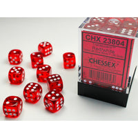 Copy of Chessex: Translucent Red/White 12mm Dice Block