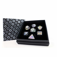 LPG RPG Dice set - Draco Bright Rainbow/Silver
