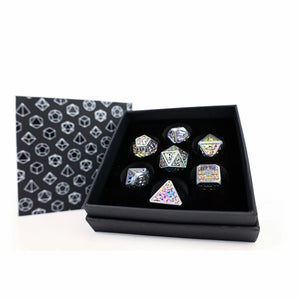 LPG RPG Dice set - Draco Bright Rainbow/Silver