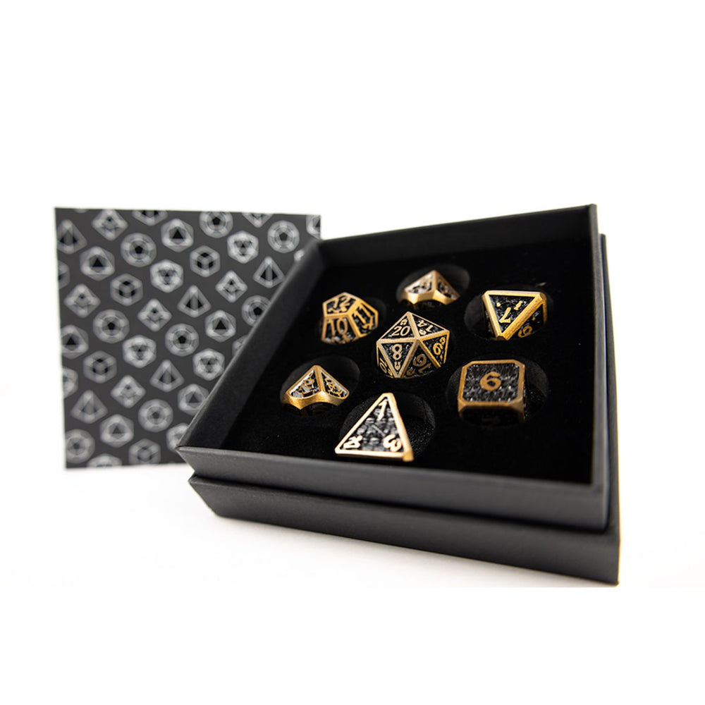 LPG RPG Dice set - Draco Dark Black/Gold