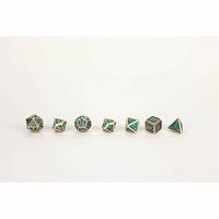 LPG RPG Dice set - Draco Dark Green/Brass
