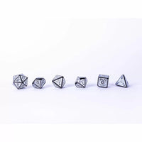 LPG RPG Dice set - Draco Dark Light Blue/Silver
