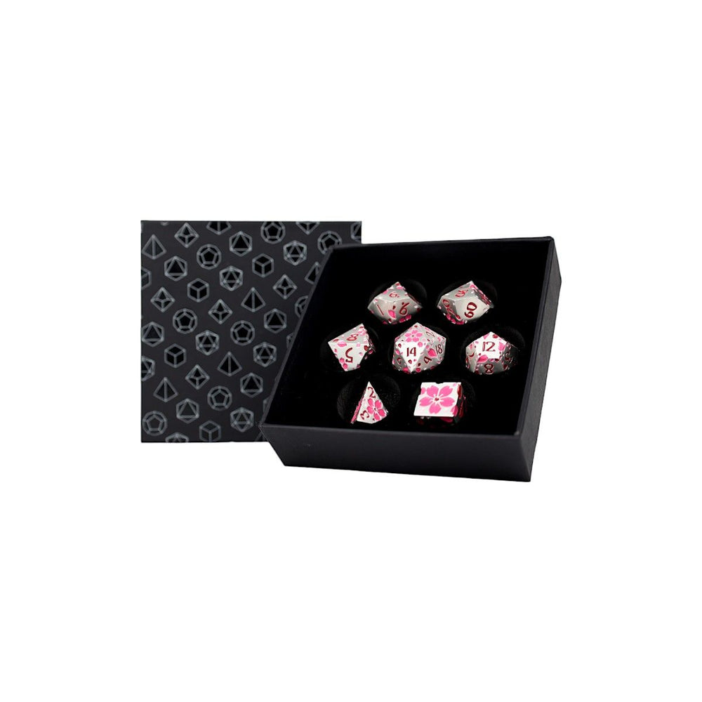 LPG RPG Dice set - Inscripted Sakura Pink