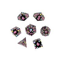 LPG RPG Dice set - Inscripted Hex Pastel Black
