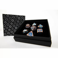 LPG RPG Dice set - Draco Dark Blue/Brass
