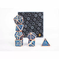 LPG RPG Dice set - Draco Dark Blue/Brass
