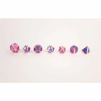 LPG RPG Dice set - Leadlight Blue/Pink/Silver
