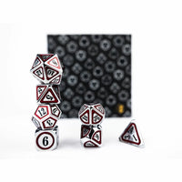 LPG RPG Dice set - Concentric Black/Red/Silver
