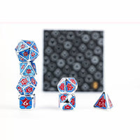 LPG RPG Dice set - Leadlight Red/Blue/Silver
