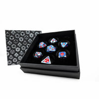 LPG RPG Dice set - Leadlight Red/Blue/Silver
