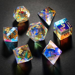 Prismatic Glass RPG 7 dice set