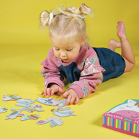 Floss & Rock - Rainbow Unicorn - 12pc Shaped Puzzle in Shaped Box
