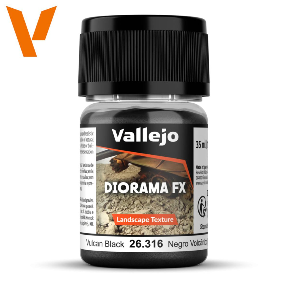 Vallejo Diorama Effects: Vulcan Black 0.1-0.6mm 35 ml