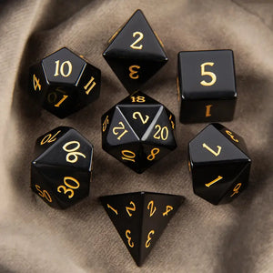 Obsidian RPG 7 dice set