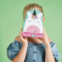 Floss & Rock - Rainbow Unicorn - 12pc Shaped Puzzle in Shaped Box
