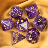 Amethyst RPG 7 dice set