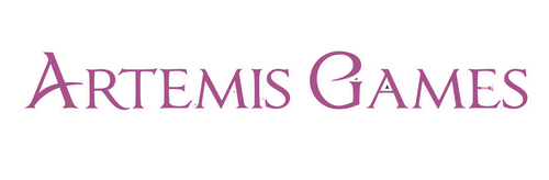 Logo of Artemis Games in purple on a white background