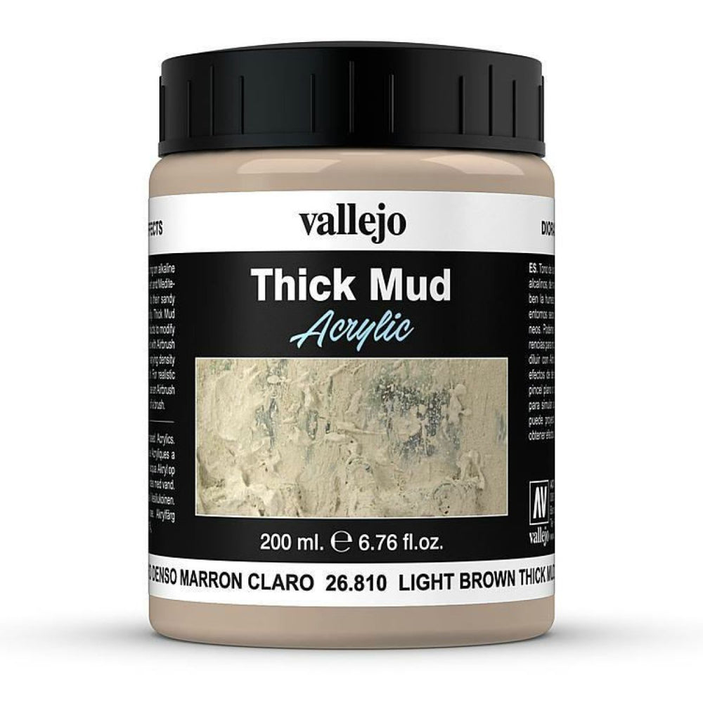 Vallejo Diorama Effects: Light Brown Thick Mud 200ml