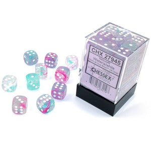 Chessex: Nebula Wisteria/white 12mm Dice Block