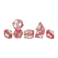 Rose Quartz RPG 7 dice set