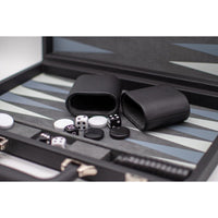 LPG Classics Leather Backgammon Set - Black
