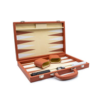 LPG Classics Leather Backgammon Set - Brown
