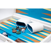 LPG Classics Leather Backgammon Set - White
