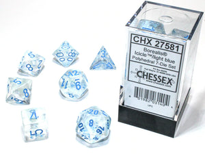 Chessex: Borealis Icicle/Light Blue 7 Piece Set