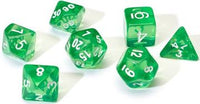 Sirius Dice: Tube of 7 Pearl Green Polyhedral Dice + Bonus D20