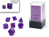 Chessex: Borealis Mini Royal Purple/Gold Luminary 7 piece set