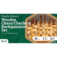 Wooden Chess/Checkers/Backgammon 40cm