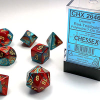 Chessex: Gemini Red Teal/Gold 7 piece set