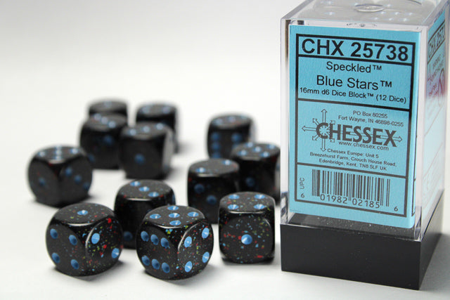 Chessex: Speckled Blue Stars D6 Dice Block