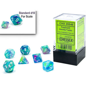 Chessex: Festive Mini Waterlily/White 7 piece set