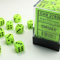 Chessex: Vortex Bright Green/Black 12mm Dice Block