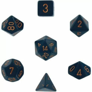 Chessex: Opaque Dusty Green/Copper, 7 Dice Set